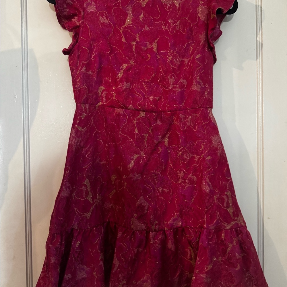 Magenta Ruffled Dress - Picture 2 of 4